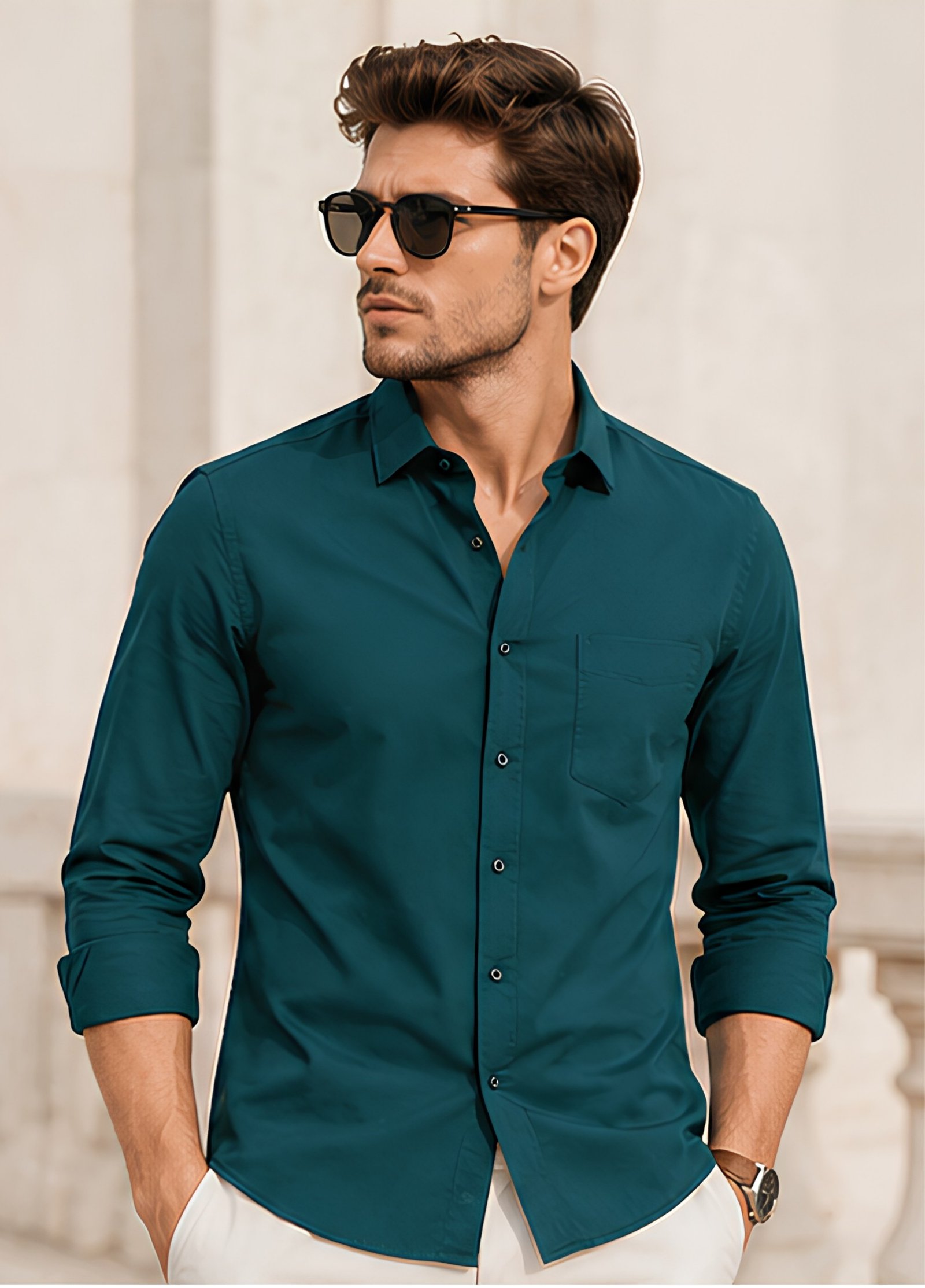 Cotton Shirt Teal