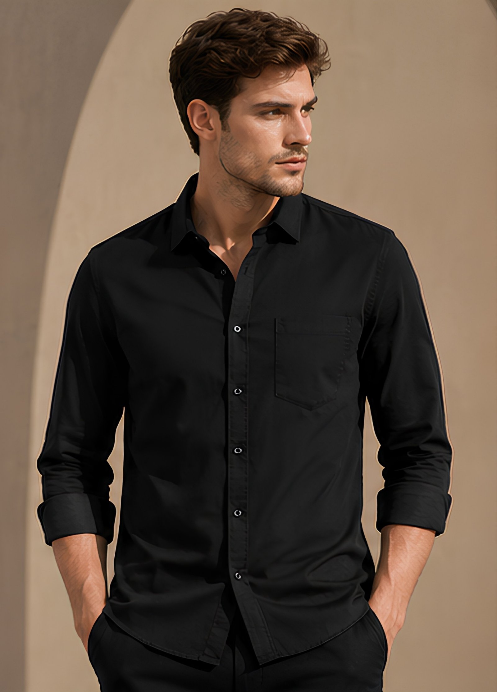 Cotton Shirt Black