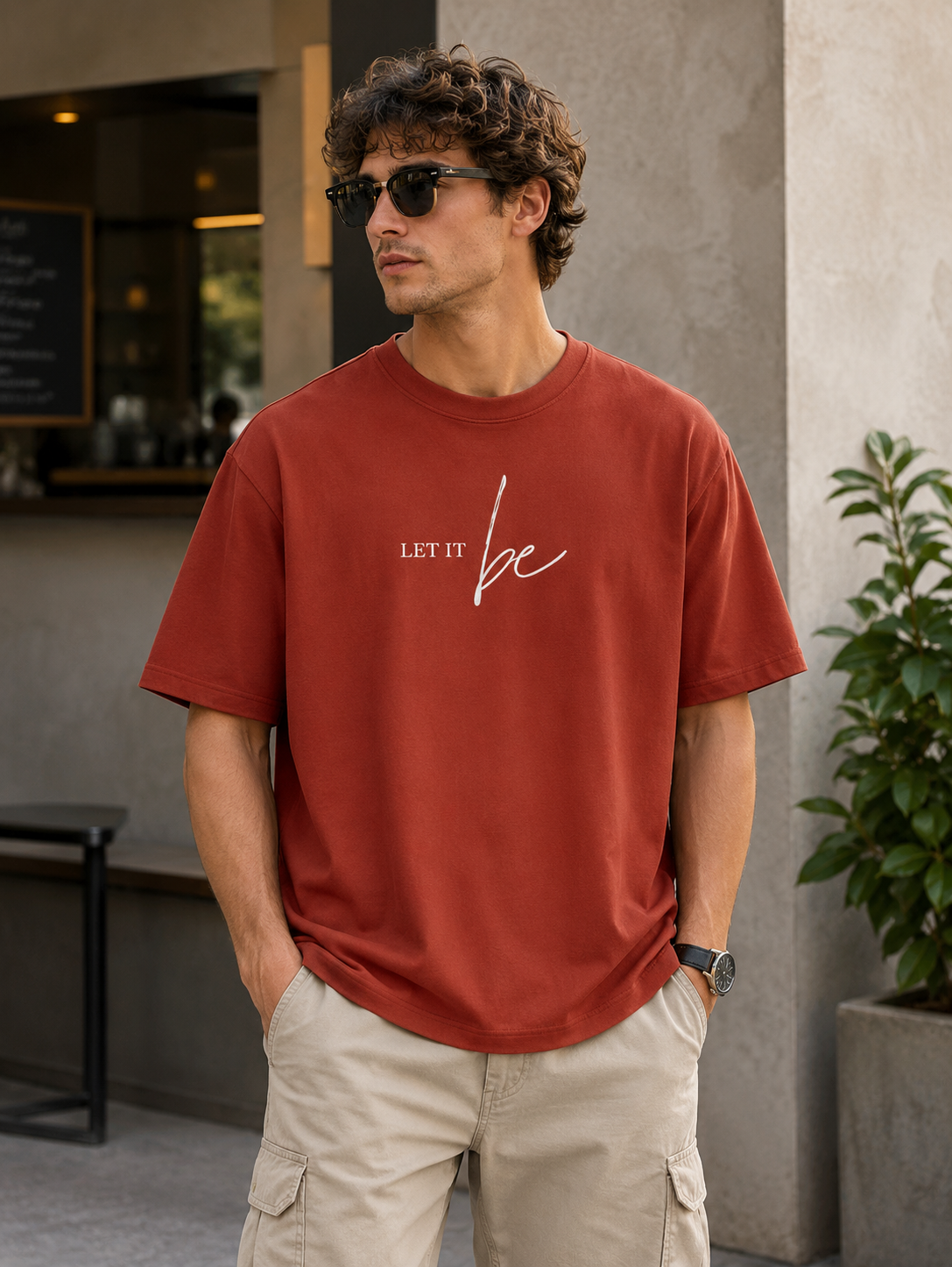 Cotton T-Shirt Light Peach